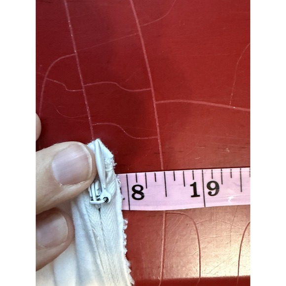 White Eyelet Asymmetrical Midi Skirt Bias Cut Cottagecore Ruffle Hem Coastal L - Picture 7 of 9